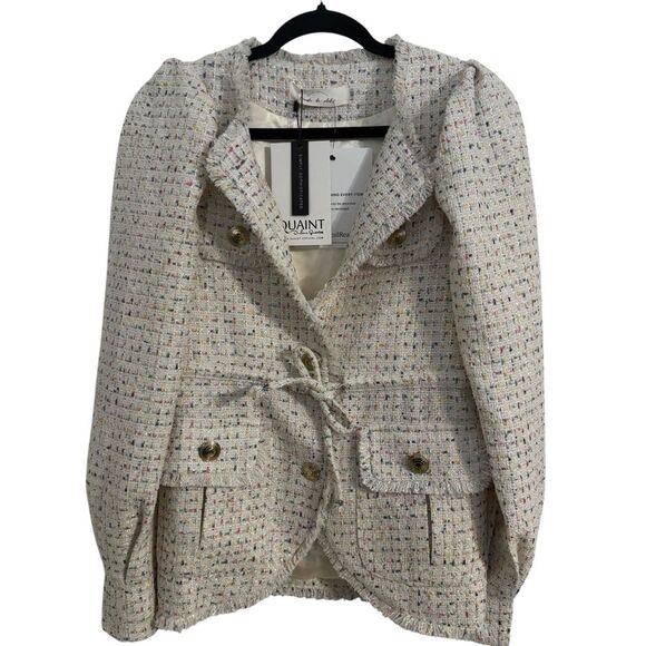 Quaint-Official "Quanta du Soleil" Colorful Tweed Jacket Blazer Size EU 32 US 2 - Picture 1 of 13